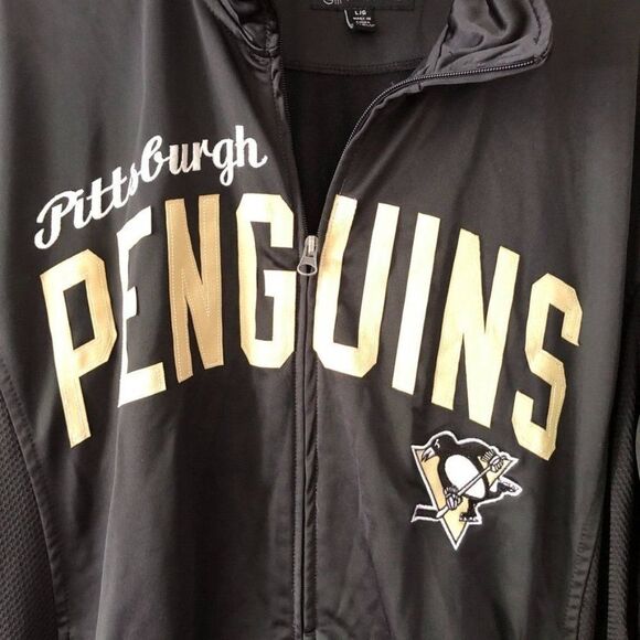 G-III Pittsburgh‎ Penguins Men's Size Large Full Zip Track Jacket NHL Athletic - Picture 3 of 8